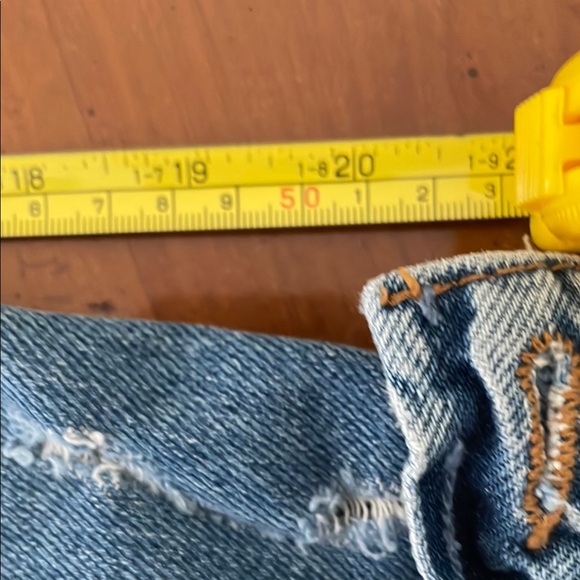 Blue Distressed Jean Jacket Relaxed Fit - Picture 11 of 11